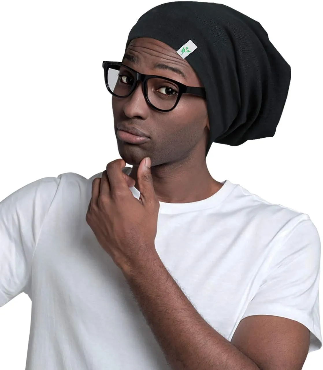 Sleep Cap-2Pcs Designed for Men with Natural Curly Wave Hair Satin Lined,Gifts for Boyfriend,Husband & Dad,