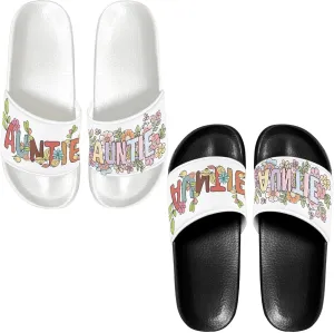 Slide Sandals Slippers for Women and Men, Cozy PU Uppers EVA Sole Non Slip Quick Drying Shower Shoes Bathroom Office