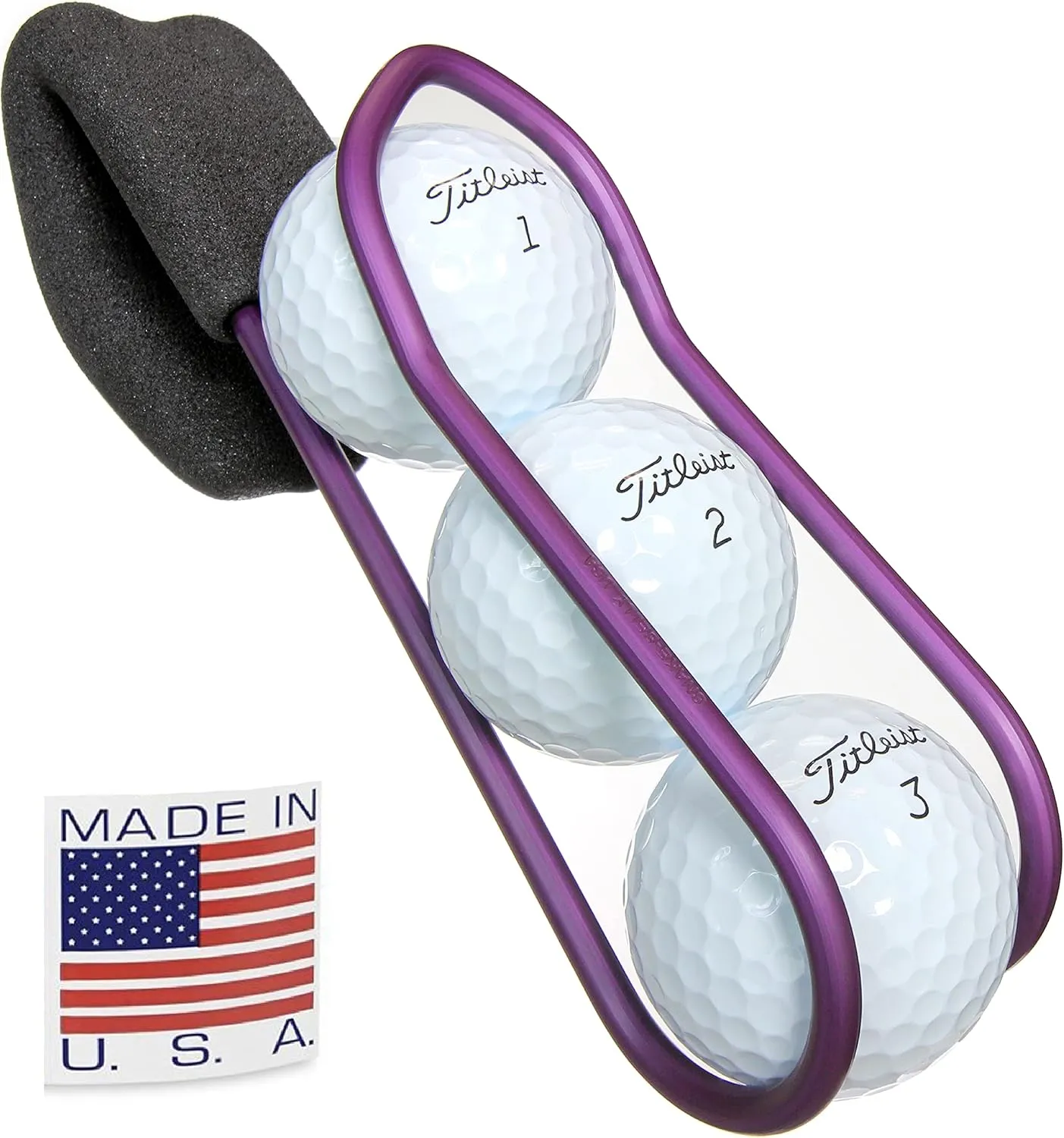 SnakeBelly Golf Ball Holders - Quick-Draw Release (Purple, 1)