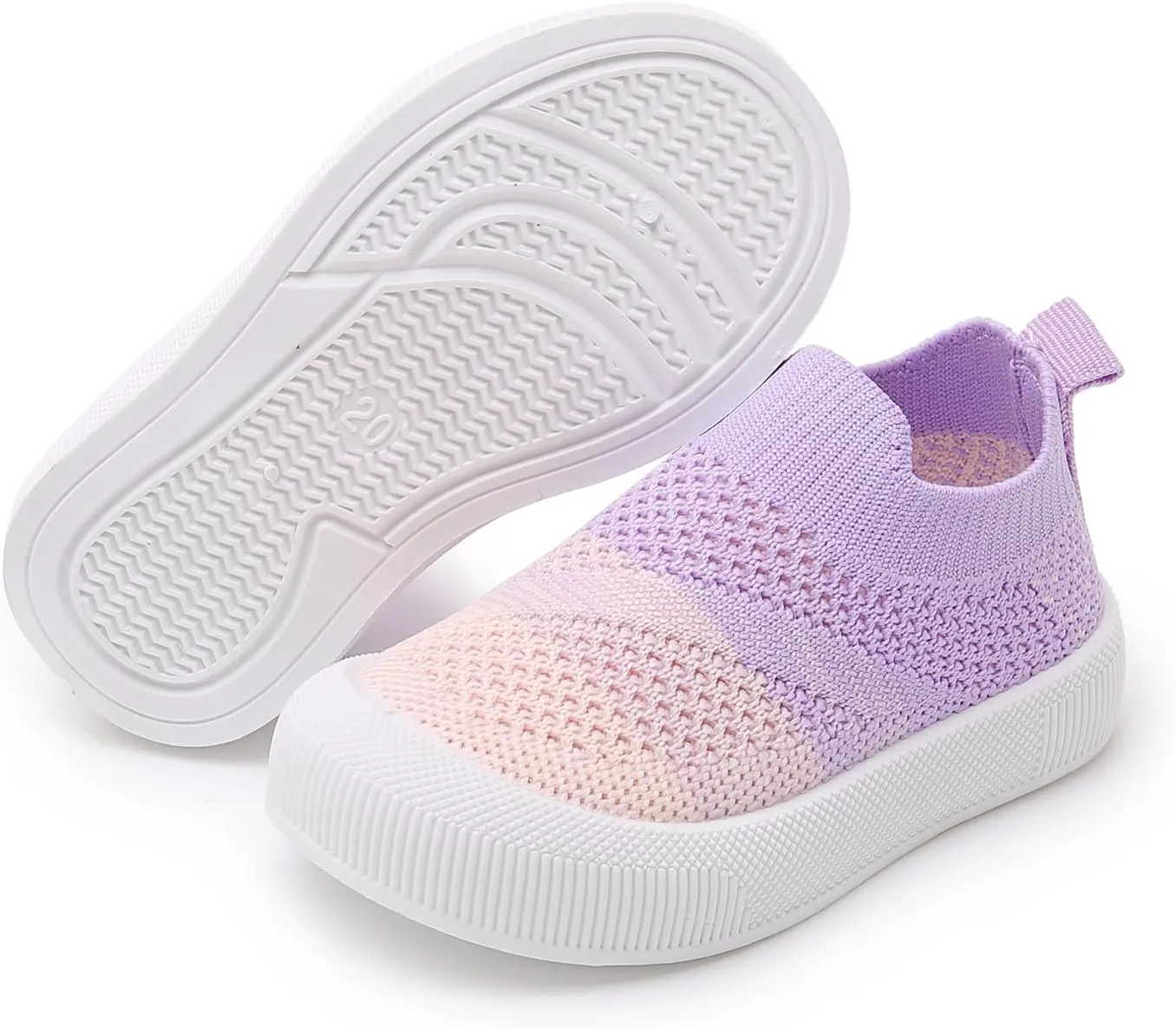 SOFMUO Baby Boys Girls Toddler Sneakers Kids Lightweight Knit Walking Shoes Mesh Breathable Tennis Trainers Shoe 1-3 Yrs…