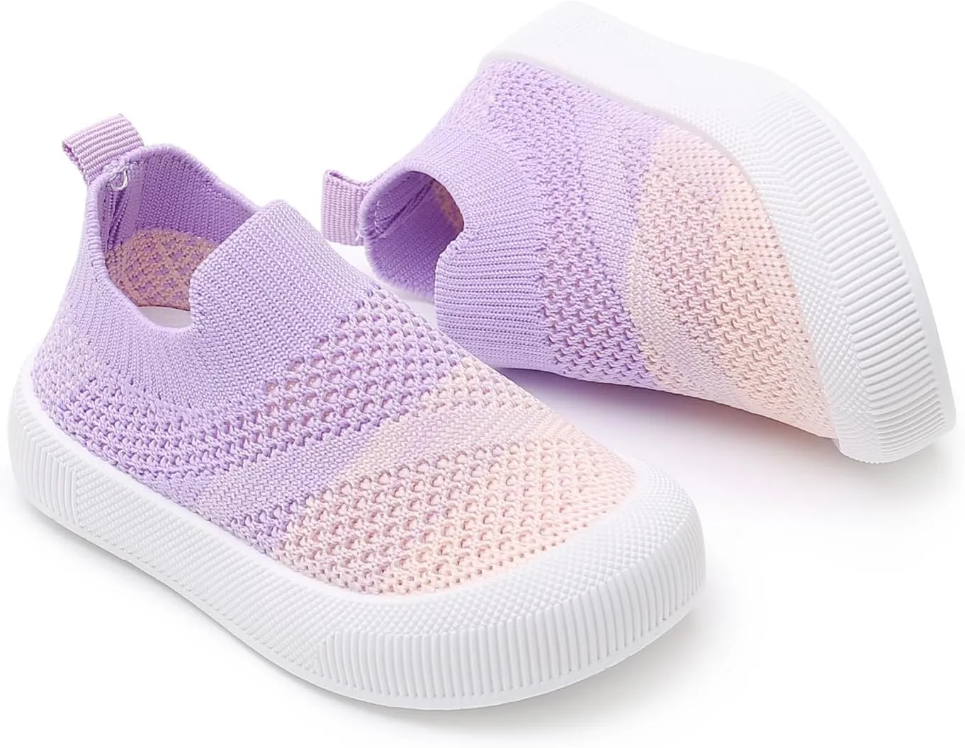 SOFMUO Baby Boys Girls Toddler Sneakers Kids Lightweight Knit Walking Shoes Mesh Breathable Tennis Trainers Shoe 1-3 Yrs…