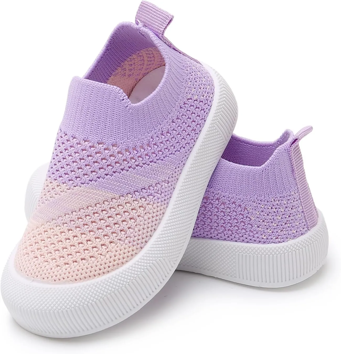 SOFMUO Baby Boys Girls Toddler Sneakers Kids Lightweight Knit Walking Shoes Mesh Breathable Tennis Trainers Shoe 1-3 Yrs…