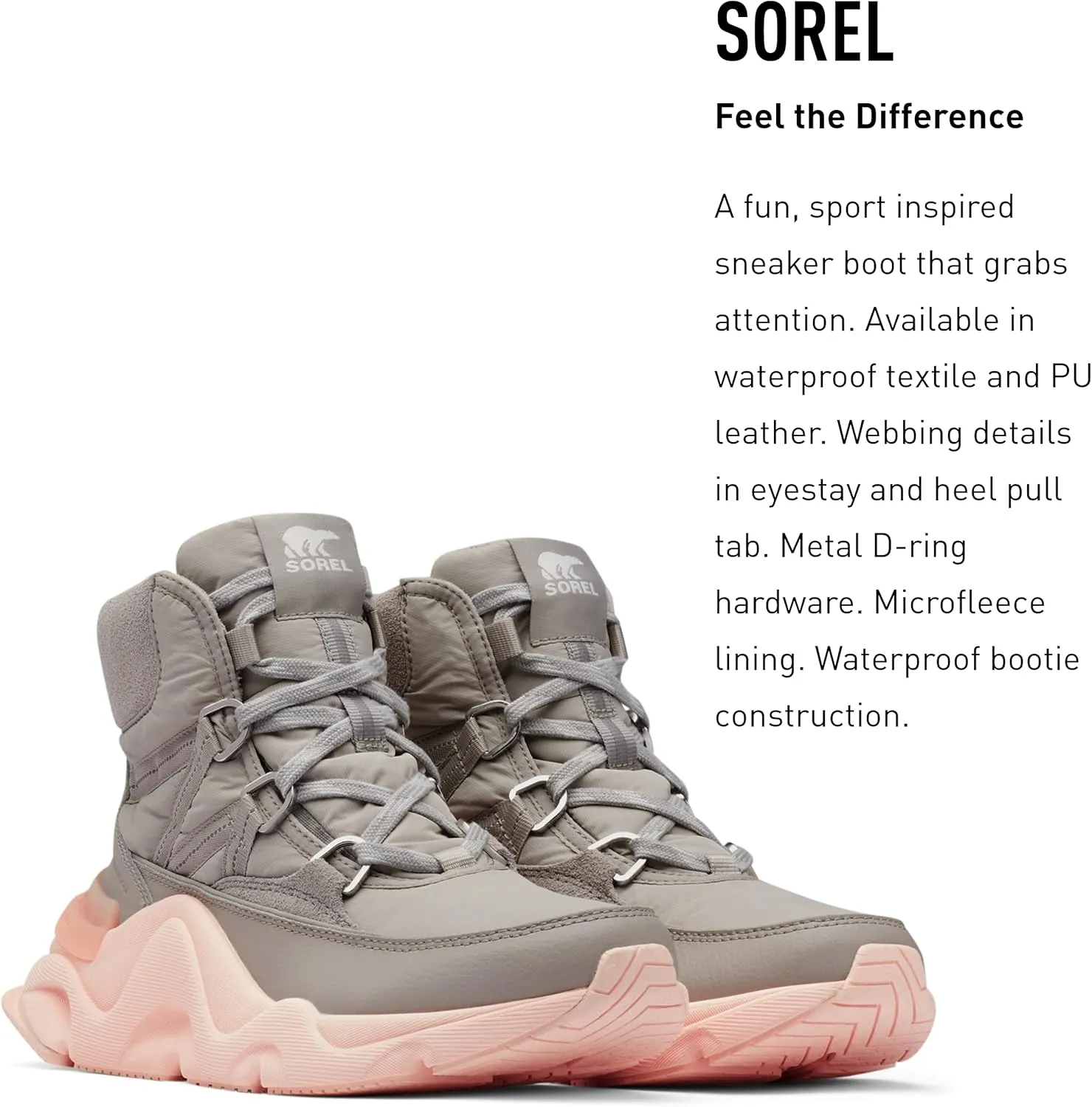 Sorel Women's Kinetic RNEGD Storm Boot — Waterproof Textile & PU Leather Winter Boots