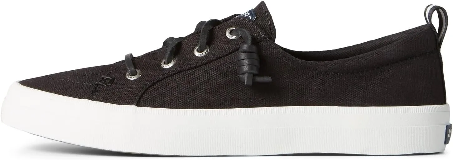 Sperry Women's Crest Vibe Sneaker, Black, 8 Wide