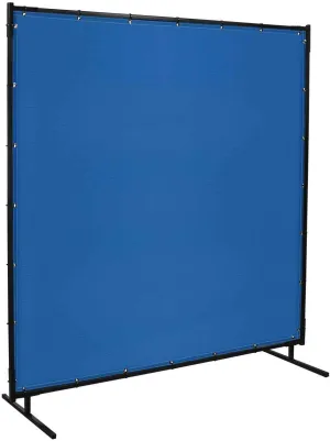 Steiner 535-6X6 Protect-O-Screen Classic Welding Screen with 13-Ounce Vinyl Laminated Polyester Curtain, Blue, 6' x 6'