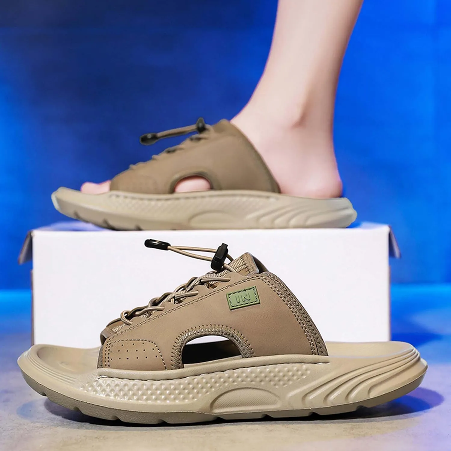 Summer men's dual-purpose beach sandals indoor casual open toe slippers