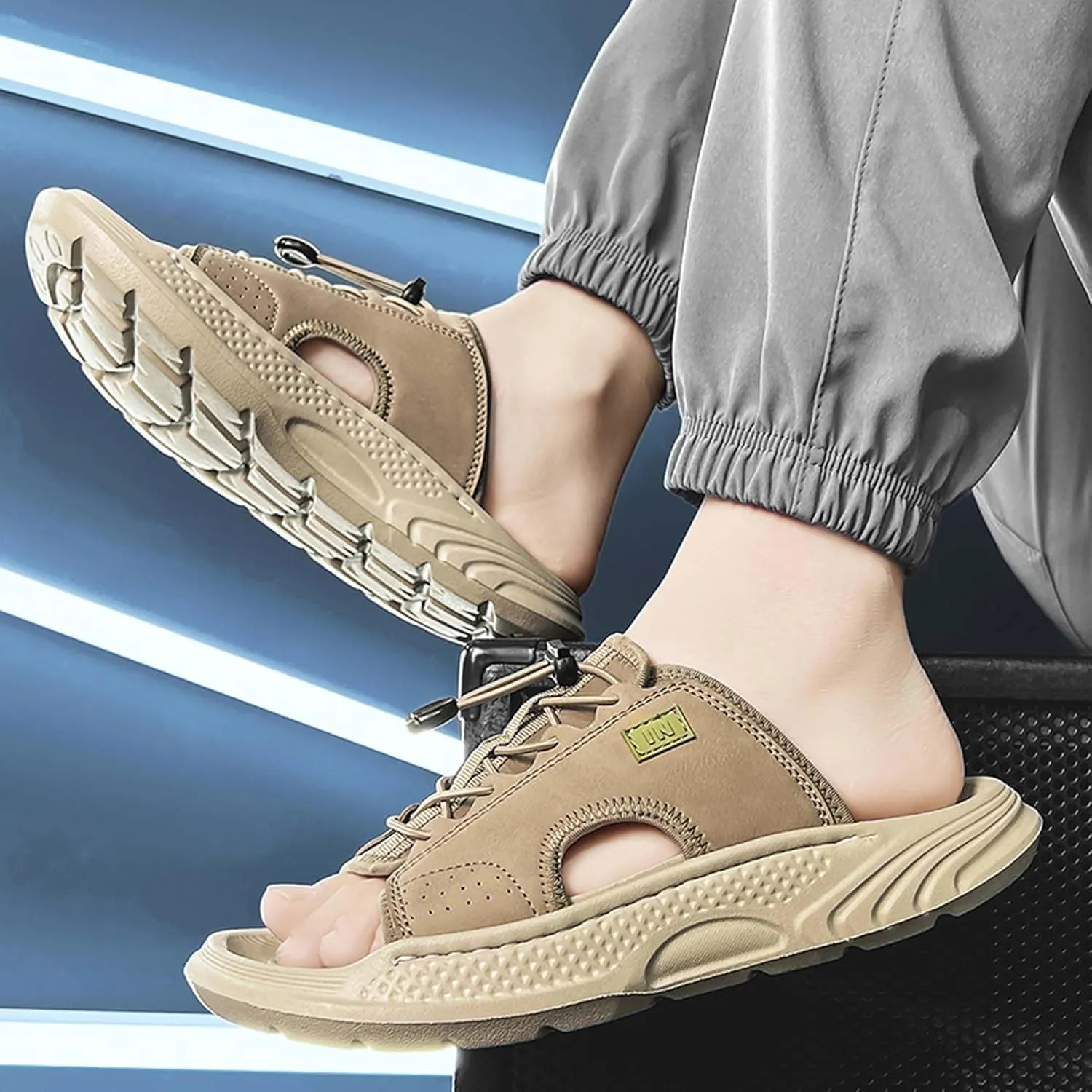 Summer men's dual-purpose beach sandals indoor casual open toe slippers