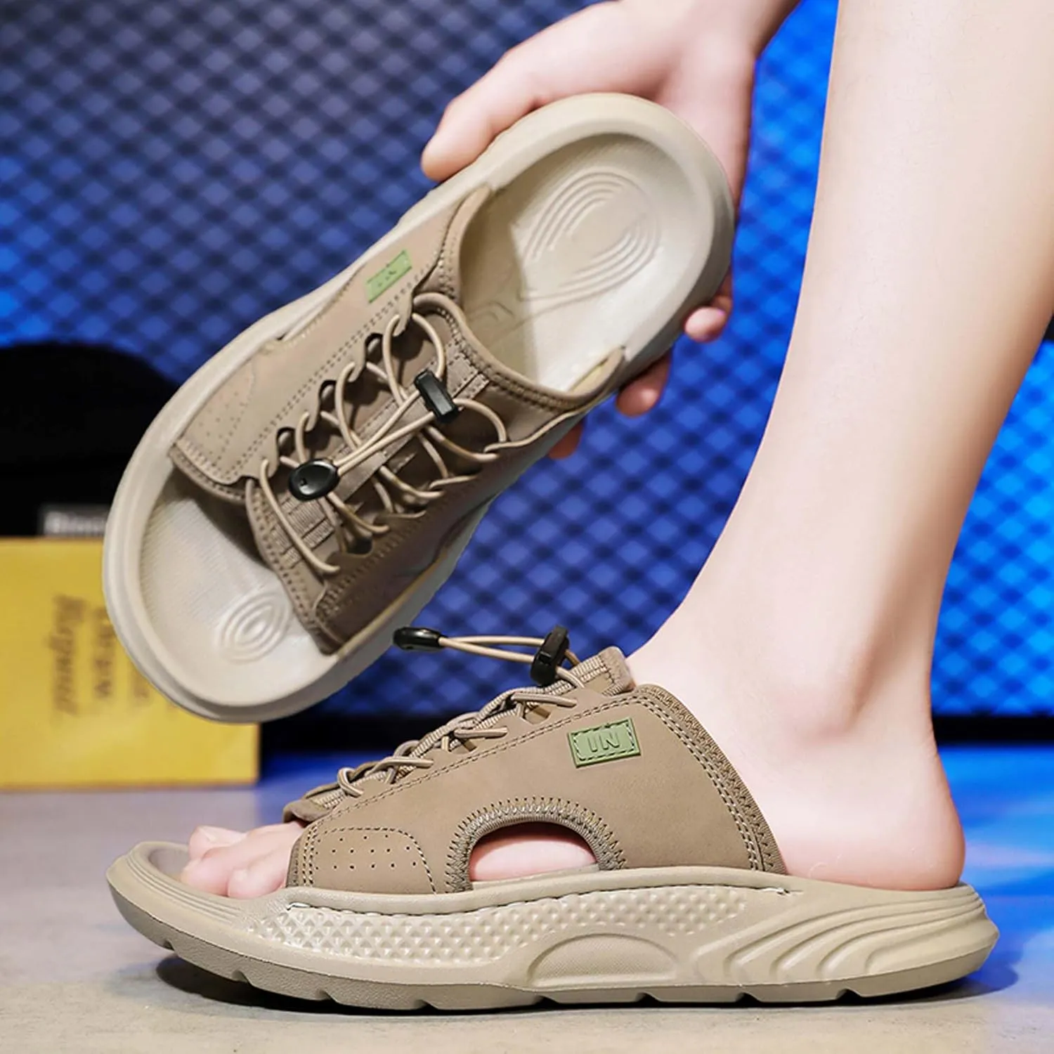 Summer men's dual-purpose beach sandals indoor casual open toe slippers