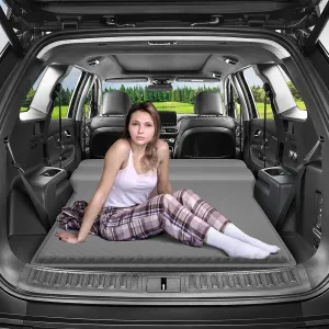 SUV Air Mattress, Self-Inflating Memory Foam Car Bed Mattress for SUV, Travel Camping Car Sleeping Pad with Storage Bag