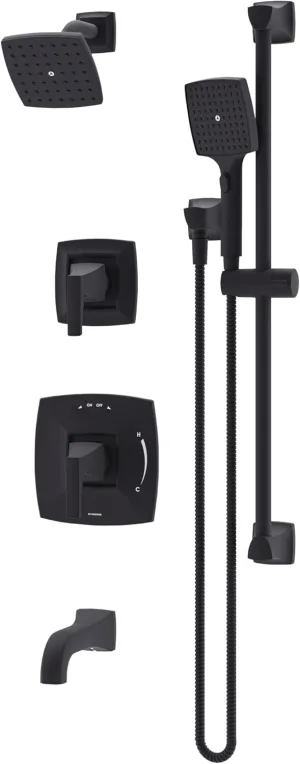 Symmons Oak Shower System Trim in Matte Black