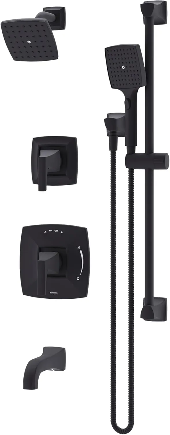 Symmons Oak Shower System Trim in Matte Black