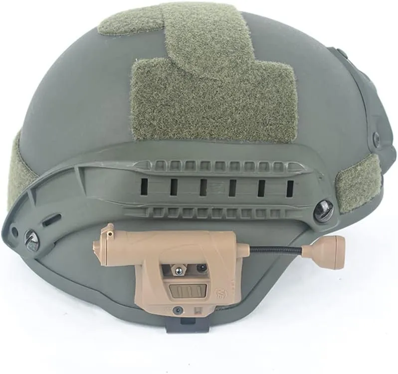 Tactical Helmet Light Military, IR Red Green White 4 in 1 LED Outdoor Survival Signal Light, with 2 Replaceable Helmet Accessories for Hunting Training