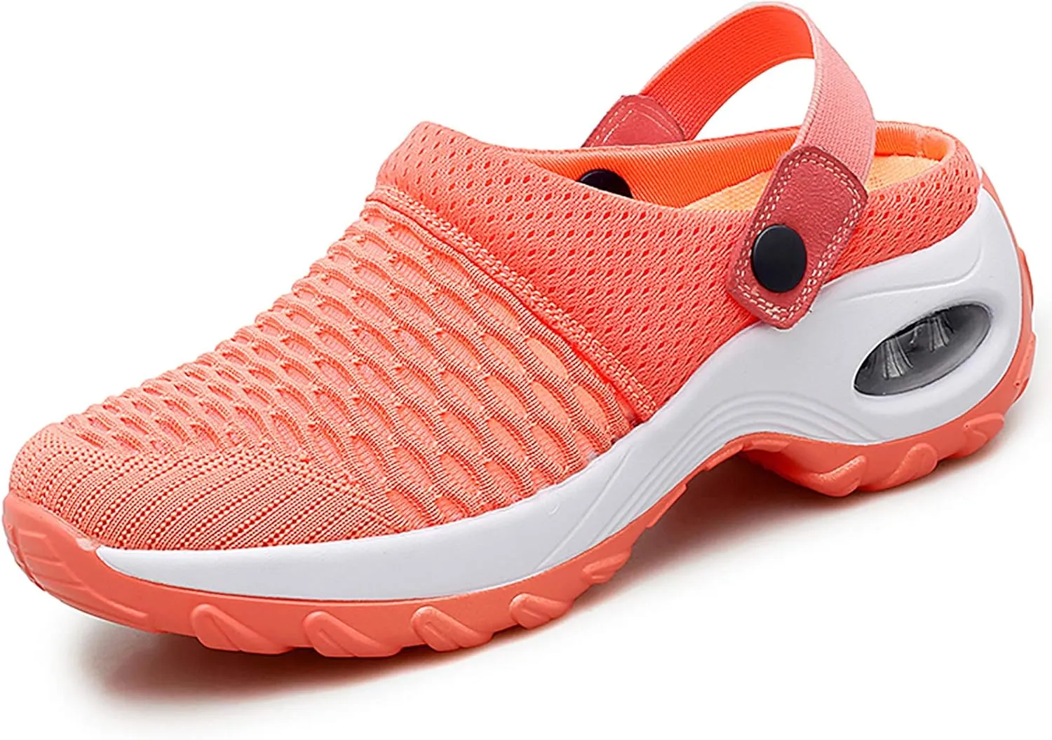 Trsorini Mules Clogs for Women Summer Air Cushion Platform Mesh Mules Sneaker Sandals for Female Lightweight Beach Shoes Outdoor Slippers Walking Shoes