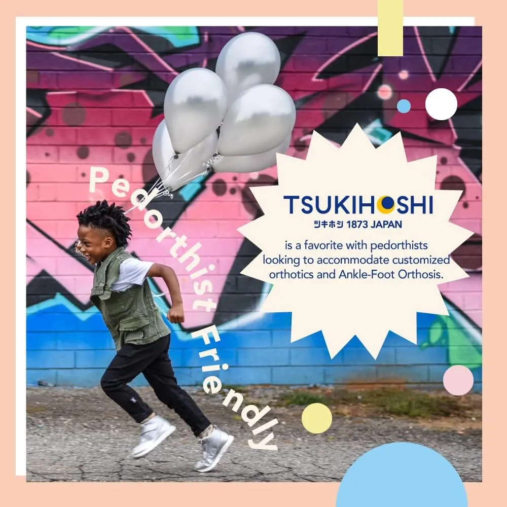 TSUKIHOSHI 7510 Tokyo Waterproof Strap-Closure Machine-Washable Child Sneaker Shoe with Wide Toe Box and Slip-Resistant, Non-Marking Outsole - for Toddlers and Little Kids, Ages 1-8
