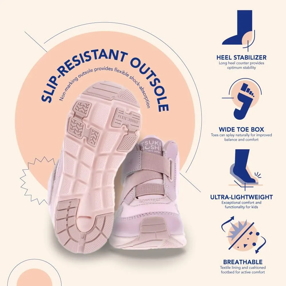 TSUKIHOSHI 7510 Tokyo Waterproof Strap-Closure Machine-Washable Child Sneaker Shoe with Wide Toe Box and Slip-Resistant, Non-Marking Outsole - for Toddlers and Little Kids, Ages 1-8