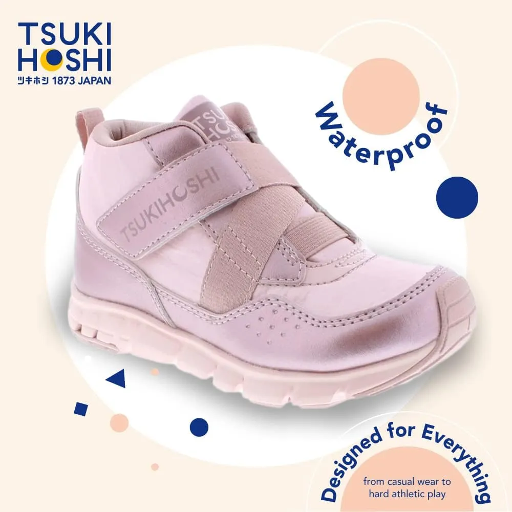TSUKIHOSHI 7510 Tokyo Waterproof Strap-Closure Machine-Washable Child Sneaker Shoe with Wide Toe Box and Slip-Resistant, Non-Marking Outsole - for Toddlers and Little Kids, Ages 1-8