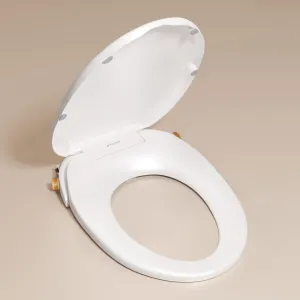 TUSHY Oasis Non-Electric Warm Water Bidet Seat (Elongated) | Self-Cleaning Dual Nozzles, Adjustable Temp & Pressure | 10-Min DIY Install, Soft-Close Lid, Sleek Design, Spa-Like Comfort, Bamboo Knob