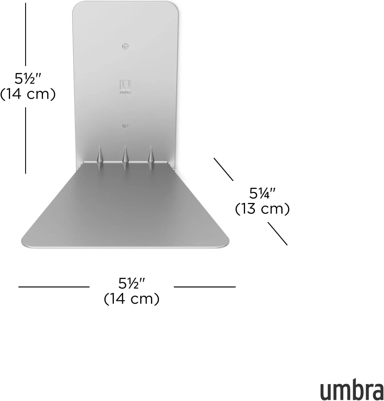 Umbra 330639-560 Conceal Floating Bookshelf, Set of 3, Small, Silver