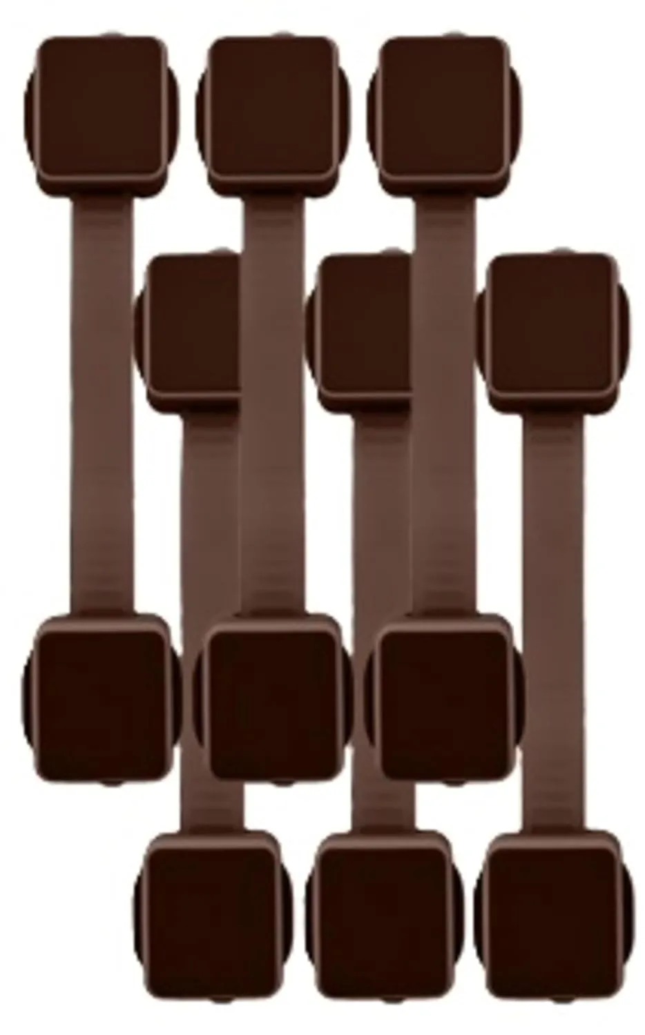 Updated Version Cabinet Locks Baby Proofing (6-Pack Brown) - Child Proof Cabinet Locks, No Drilling, Easy Installation, Adjustable & Reusable, Drawer Locks Baby Proofing