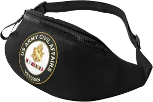 US Army Civil Affairs Afghanistan and Iraq Veteran Waist Bag Waterproof Sports Running Belt Bag Fanny Pack