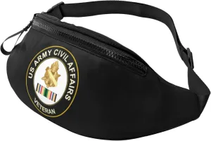US Army Civil Affairs Gulf War Veteran Waist Bag Waterproof Sports Running Belt Bag Fanny Pack