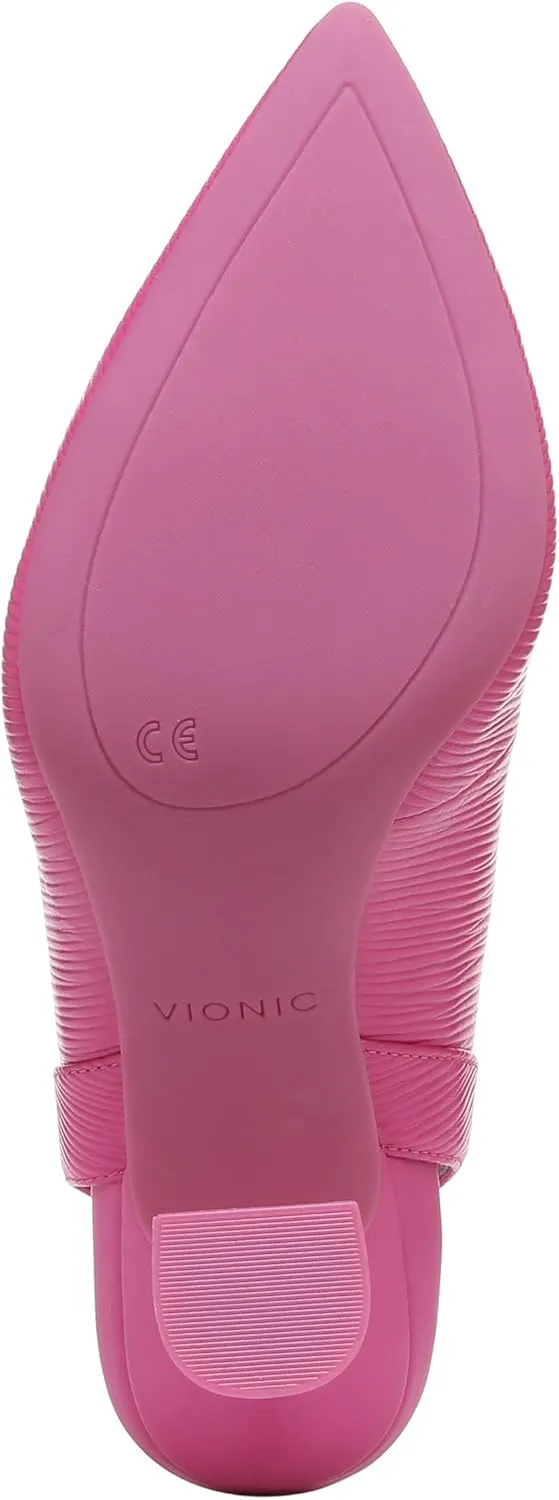 Vionic Women's Zinnia Adalena Dress Pump- Supportive Ladies Dress Back-Strap Heels That Include Three-Zone Comfort with Orthotic Insole Arch Support, Medium Fit Shoes for Women, Sizes 5-11