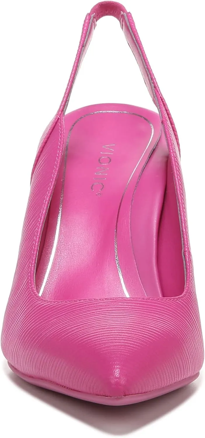 Vionic Women's Zinnia Adalena Dress Pump- Supportive Ladies Dress Back-Strap Heels That Include Three-Zone Comfort with Orthotic Insole Arch Support, Medium Fit Shoes for Women, Sizes 5-11