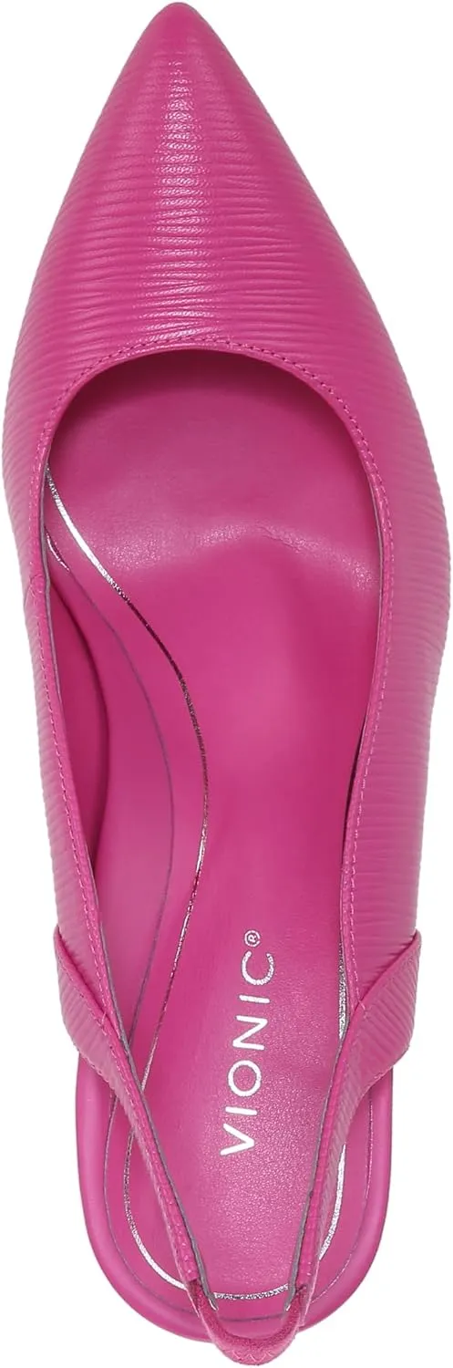 Vionic Women's Zinnia Adalena Dress Pump- Supportive Ladies Dress Back-Strap Heels That Include Three-Zone Comfort with Orthotic Insole Arch Support, Medium Fit Shoes for Women, Sizes 5-11