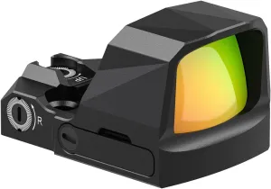 VOTATU PMD505-R Micro Red Dot for RMS/RMSc Footprint, Multiple Reticle Reflex Sight with Picatinny Mount - Shake Awake Optic for Pistol - 3 MOA Dot 38 MOA Circle
