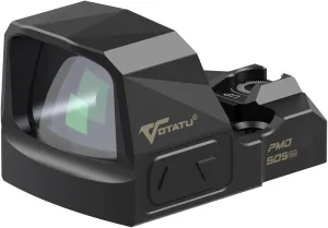 VOTATU PMD505-SG Shake Awake Green Dot 3 MOA Micro Reflex Sight Compatible with RMS/RMSc Slide Footprint Pistol Optics, Picatinny Mount Included