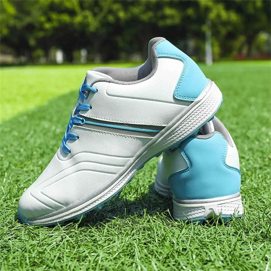 Water-Resistant Golf Shoes for Womens, Outdoor Spikeless Golf Footwears Comfort Fashion Leather Walking Trainers