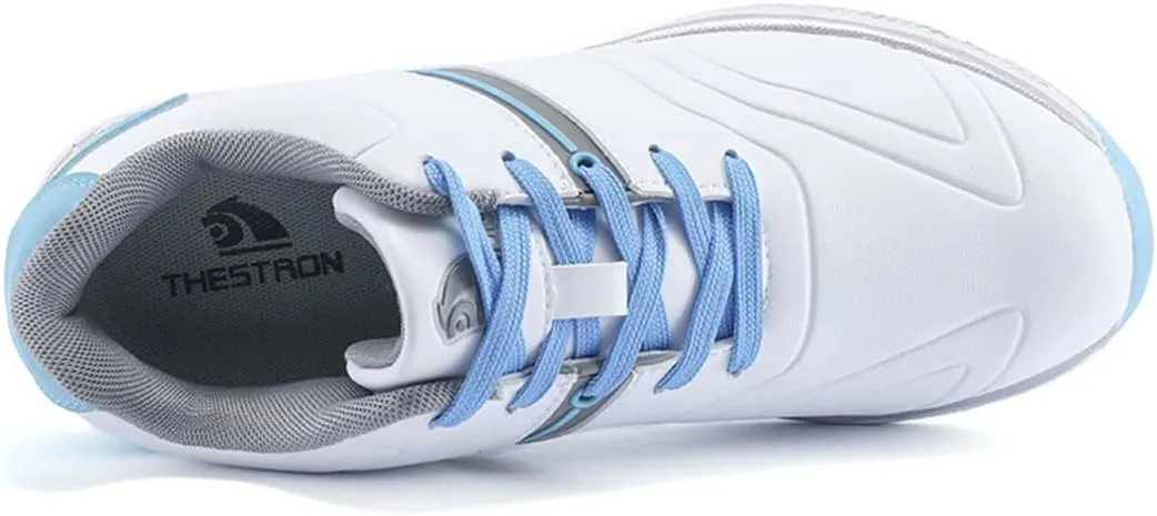 Water-Resistant Golf Shoes for Womens, Outdoor Spikeless Golf Footwears Comfort Fashion Leather Walking Trainers