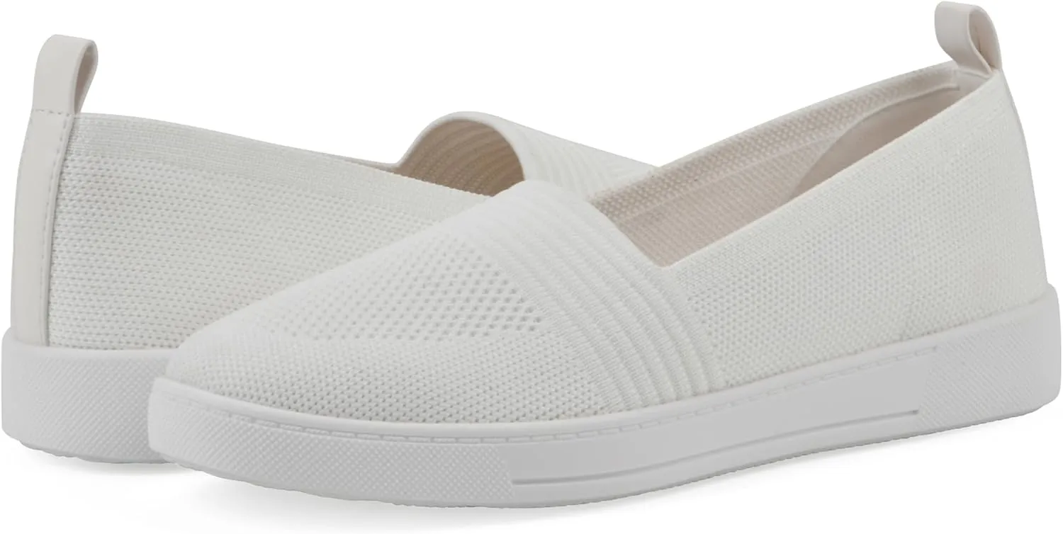 WHITE MOUNTAIN Women's Upright Woven Knit Slip-On Sneaker
