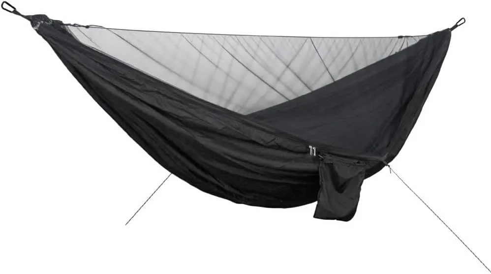 Wild Camping,mosquito Net Camping,Nylon Material, Encrypted Anti-mosquito Netting, Portable Drawstring Quick-open Outdoor Hammock, Suitable for Camping, Camping, Beach and Travelling(Black)