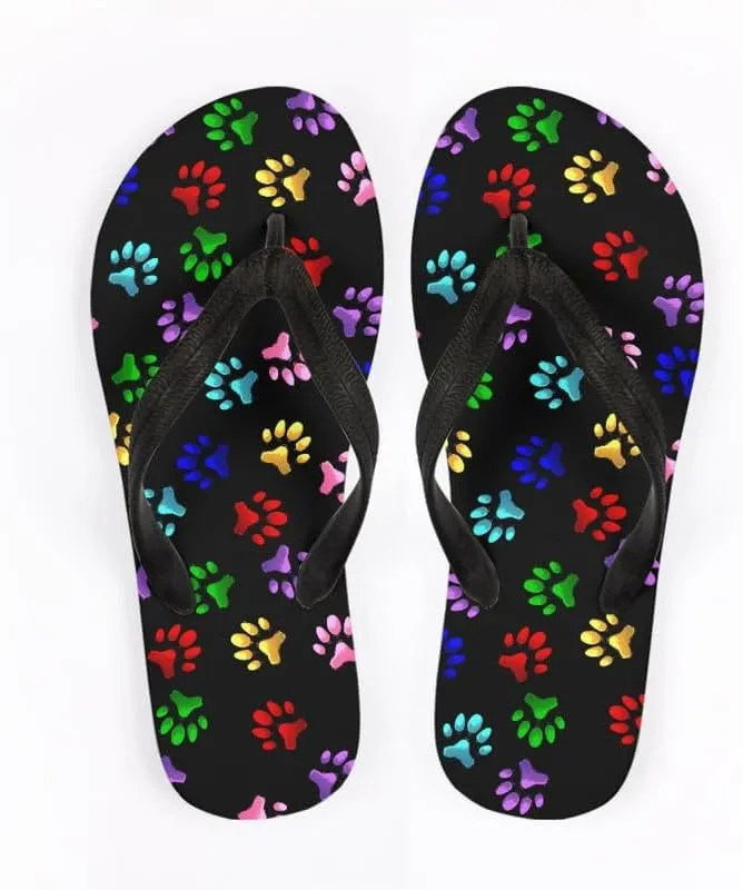 Women Camouflage Flip Flop Sandal, Sunflower Tulip Summer Lightweight Slippers Print Hawaii Holiday Thong Sandals