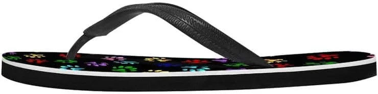 Women Camouflage Flip Flop Sandal, Sunflower Tulip Summer Lightweight Slippers Print Hawaii Holiday Thong Sandals