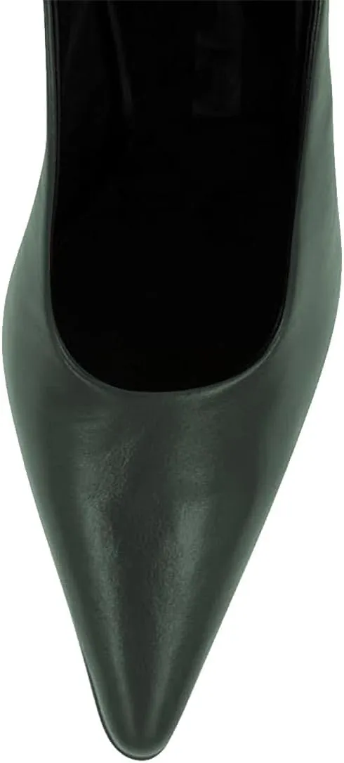 Women Chic Pointed Toe Wedge High Heel Mules Slip On Ladies Dressy Casual Summer Pump Shoes Size 4-16 US