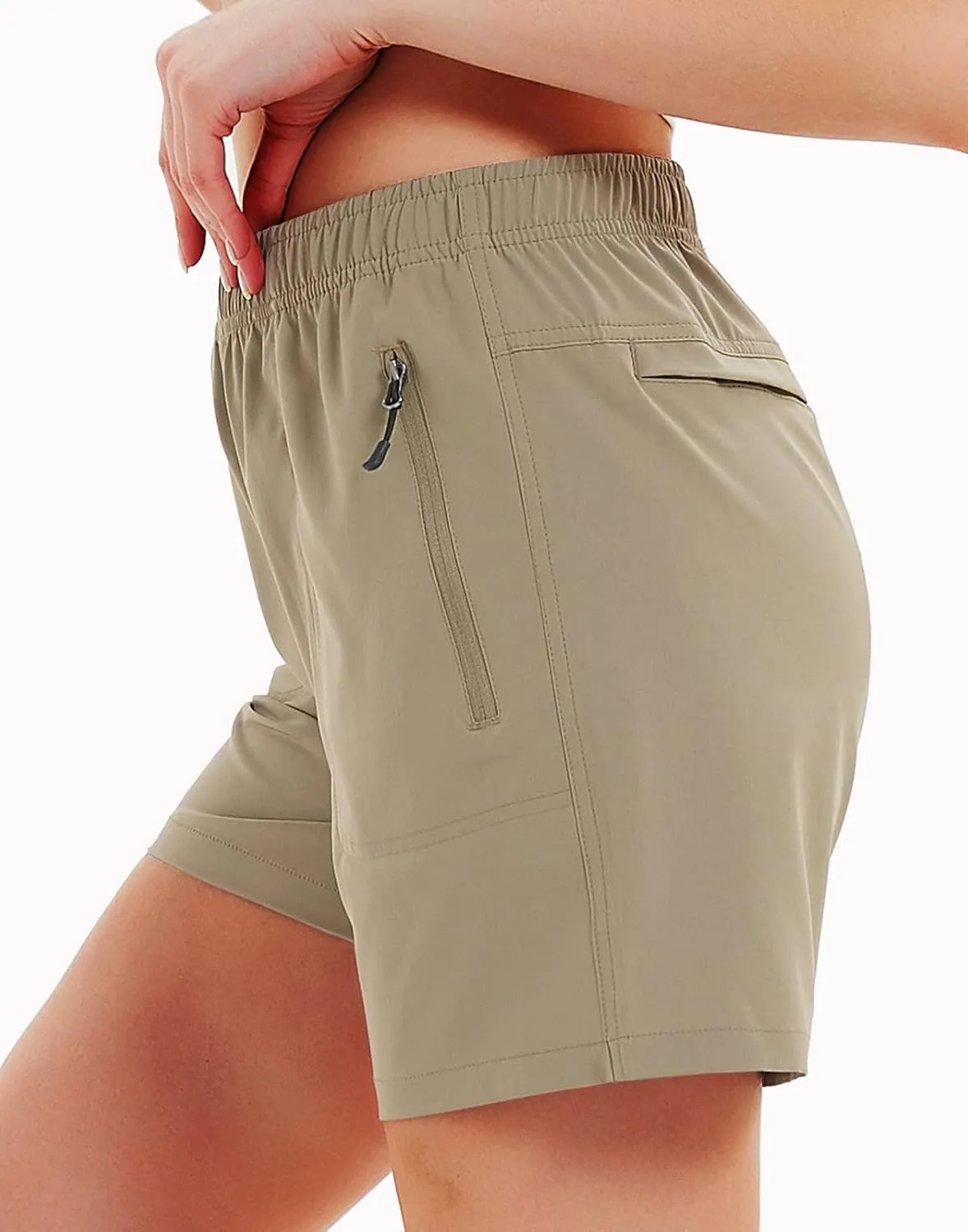 Women's 5" 7" Hiking Cargo Shorts Quick Dry Lightweight Athletic Outdoor Shorts for Workout with Zipper Pockets