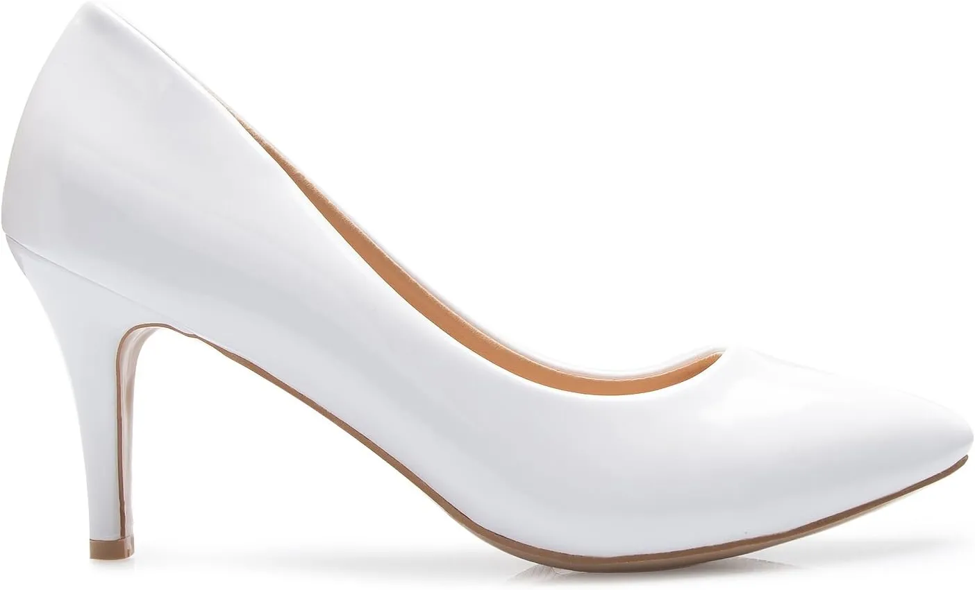 Women's Classic D'Orsay Closed Toe Mid Stiletto Heel Pump | Dress, Work, Party Low Heeled Pumps | high Casual Comfortable Sale
