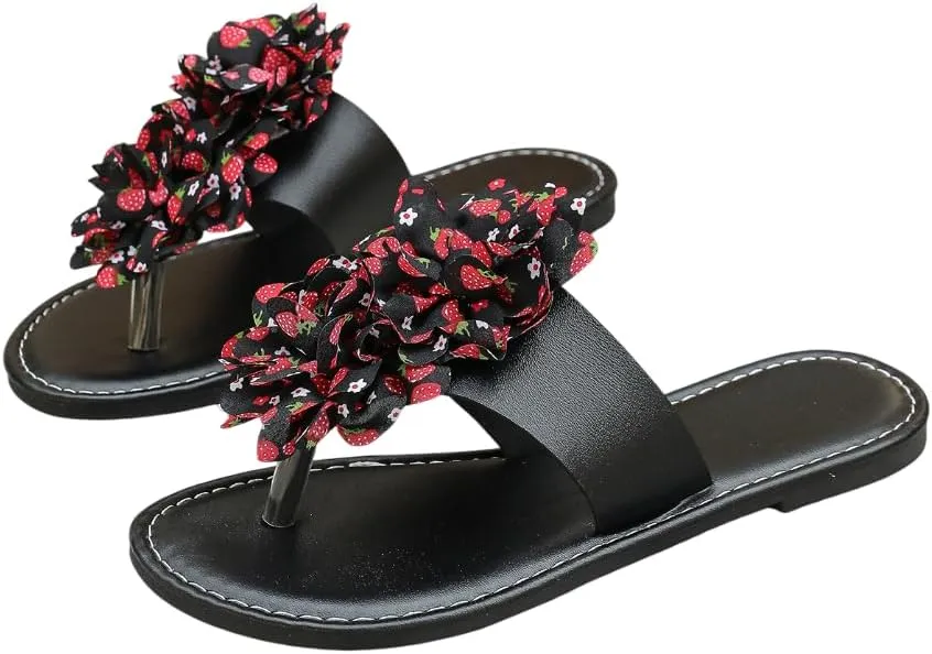 Women's Flat Mules with Light Purple Sequin Flower Decorations – Summer Slip-On Shoes for Vacations, Beach Walks, and Casual Romantic Outfits