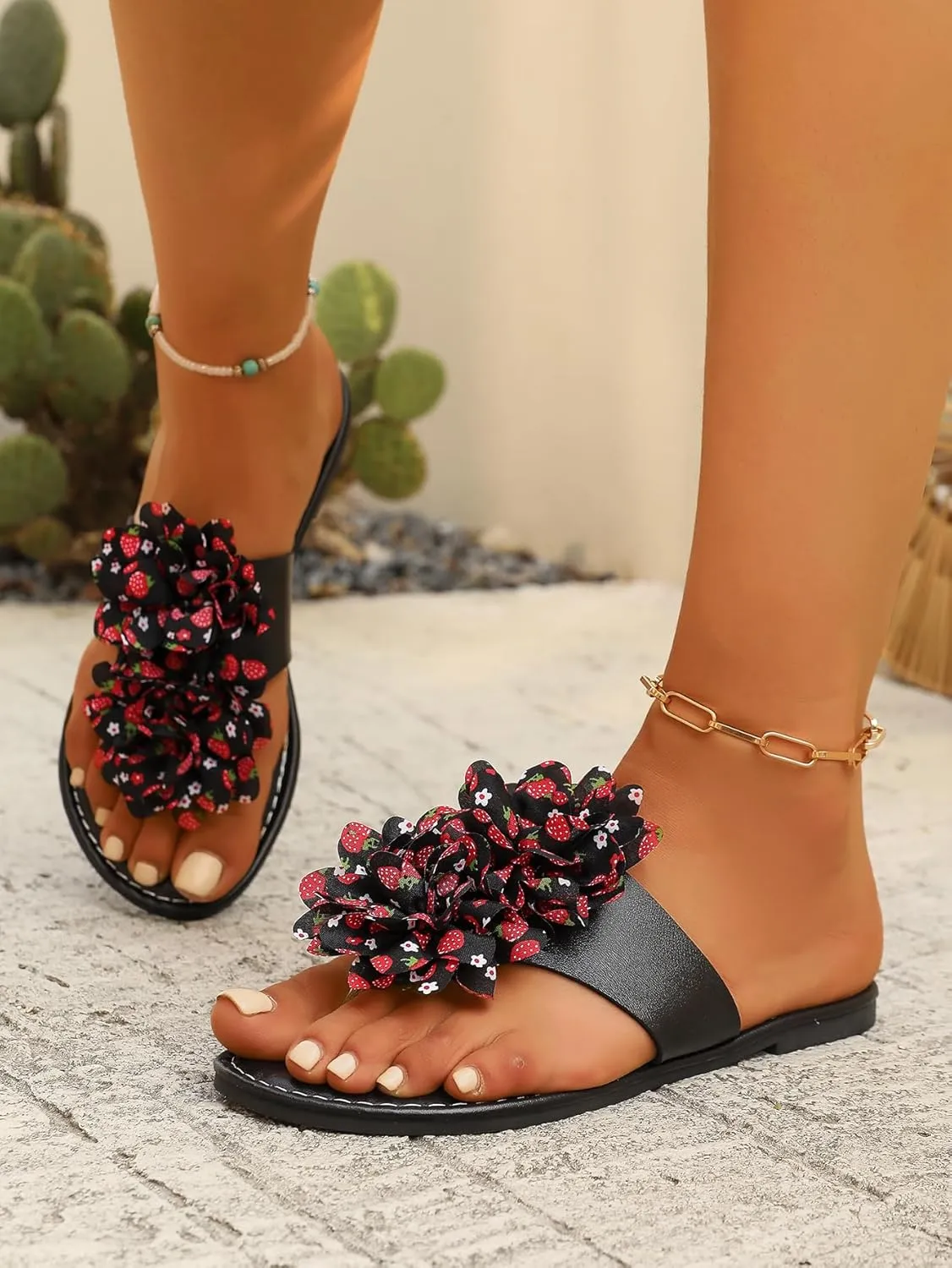 Women's Flat Mules with Light Purple Sequin Flower Decorations – Summer Slip-On Shoes for Vacations, Beach Walks, and Casual Romantic Outfits