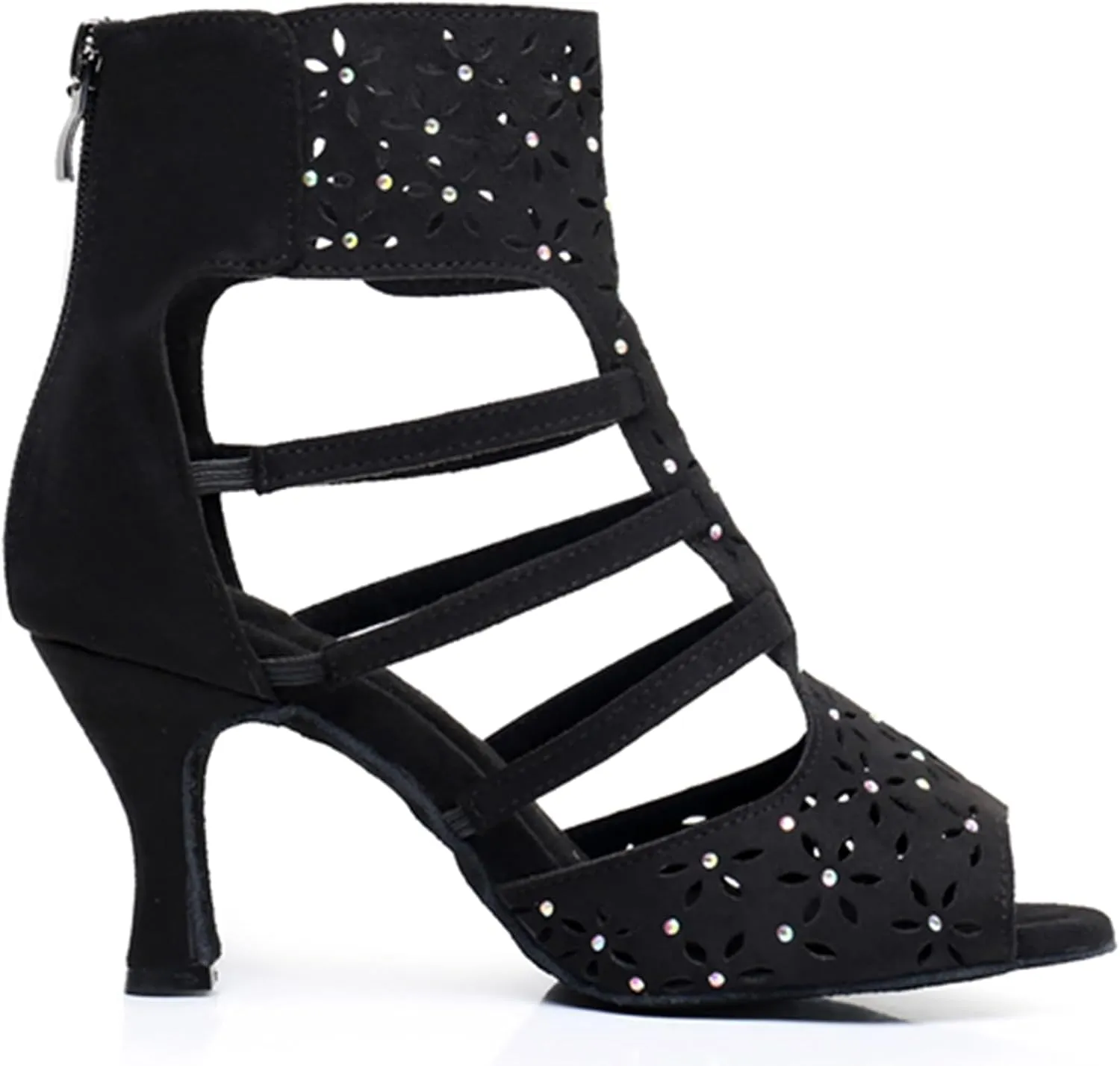 Womens Girls Best Dancing Shoes T-Strap Ballroom Dance Heels Cutout Party Prom Ankle Sandals with Buckle X3233
