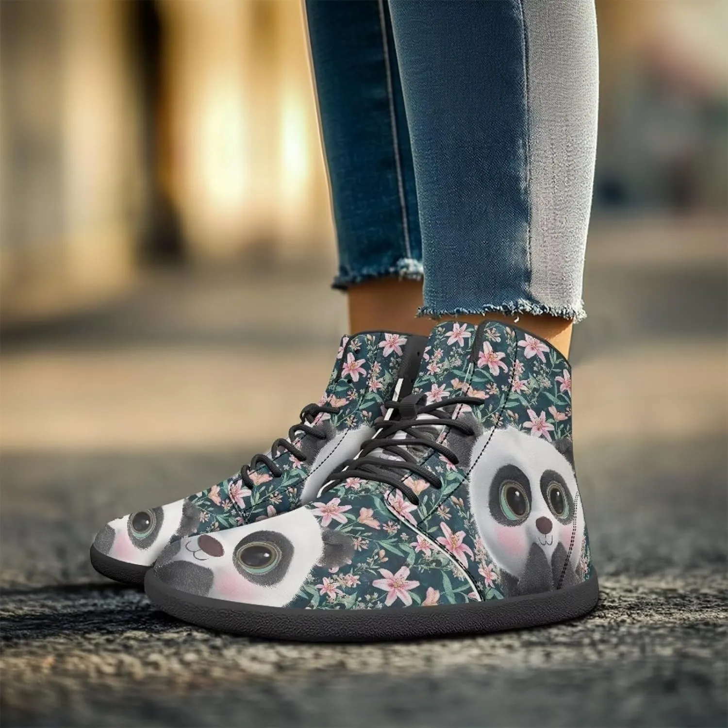 Women's Minimalist Barefoot Shoes Wide Toe Zero Drop Sneaker Fashion Comfort Running Shoe for Party Size 6-13.5 Black Sole