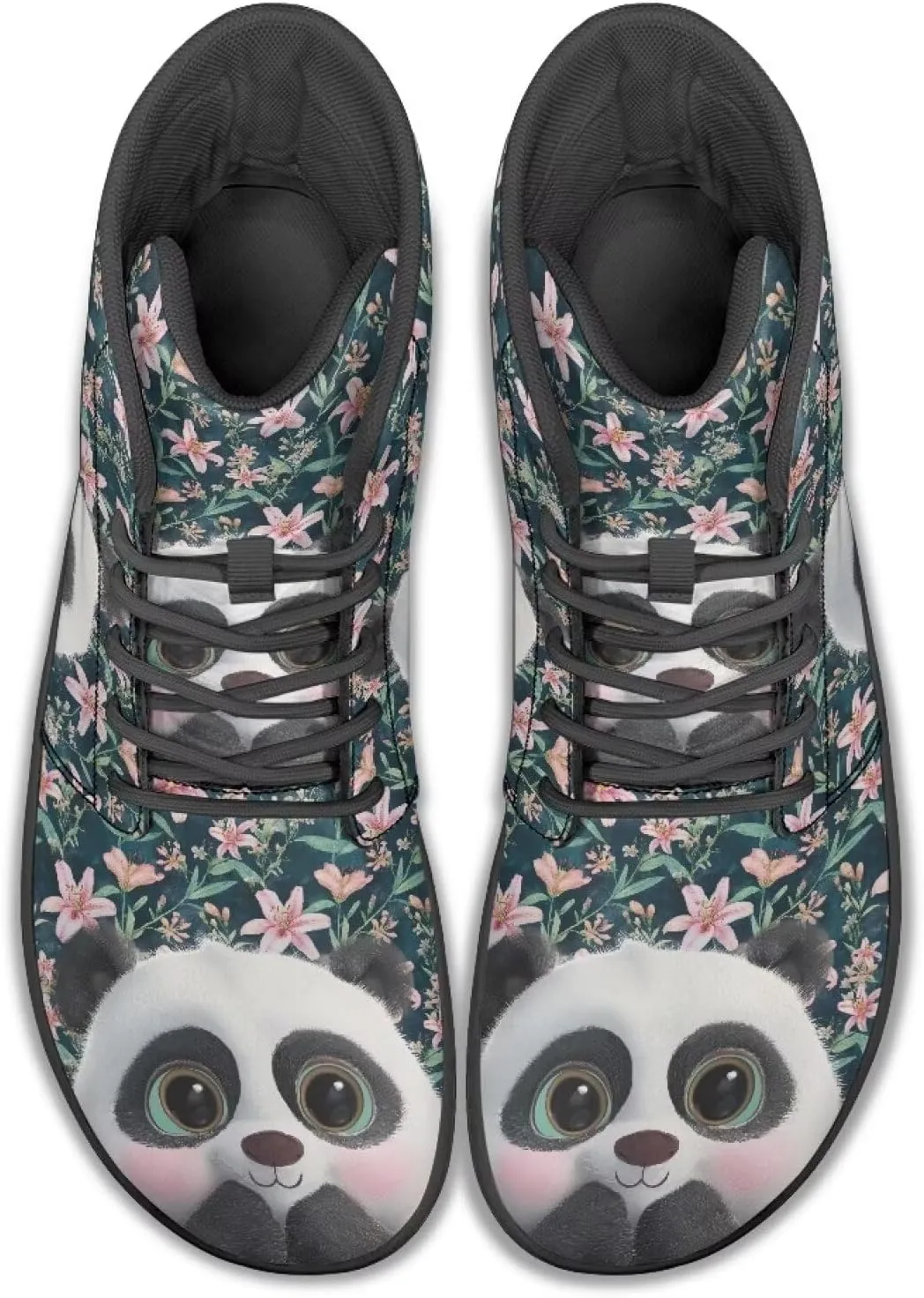 Women's Minimalist Barefoot Shoes Wide Toe Zero Drop Sneaker Fashion Comfort Running Shoe for Party Size 6-13.5 Black Sole