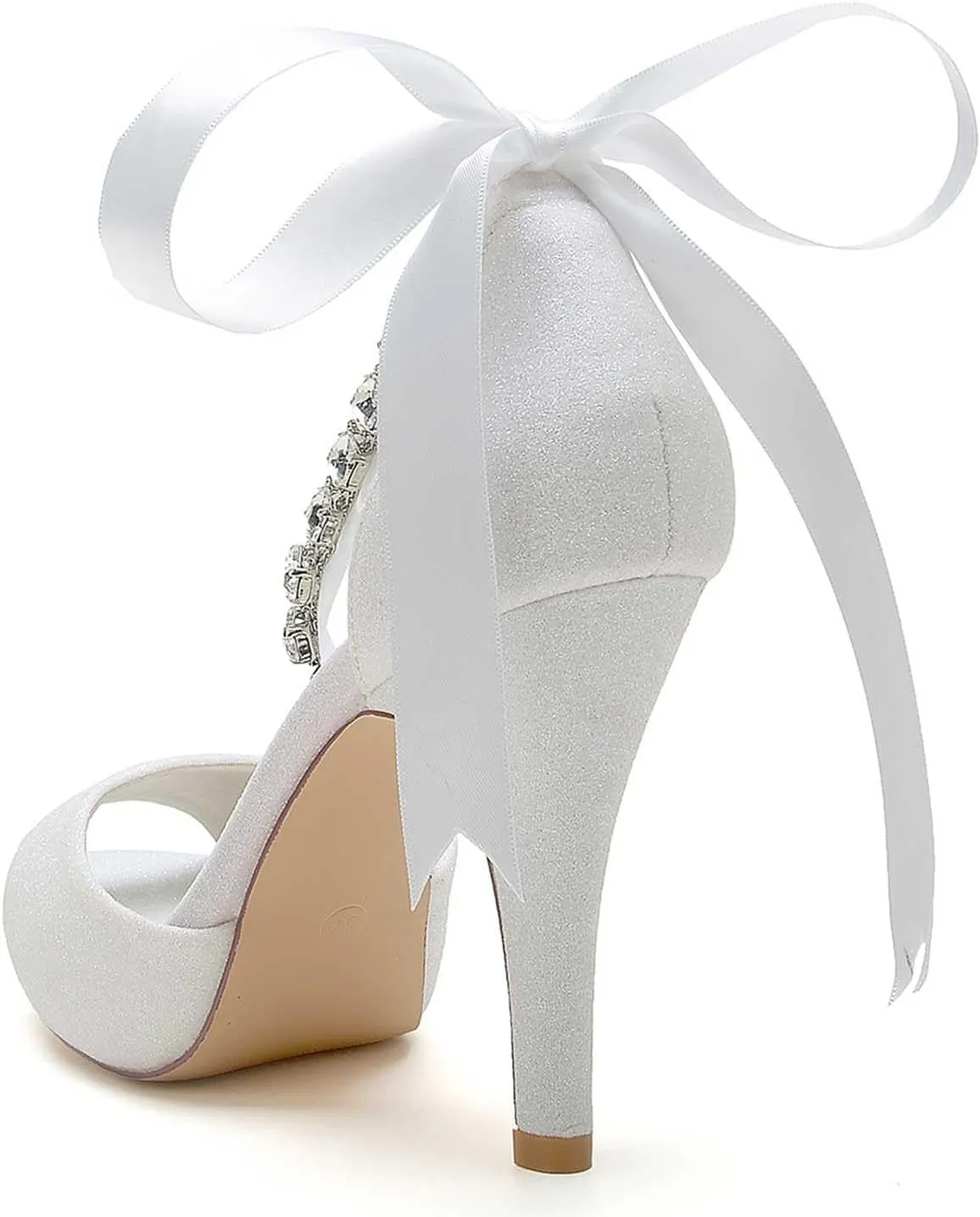 Women's Open-Toe Ankle Strap Kitten Heels – 3.93-Inch Dress Shoes for Weddings, Proms, Parties & Bridal Events | Elegant Pump Heels