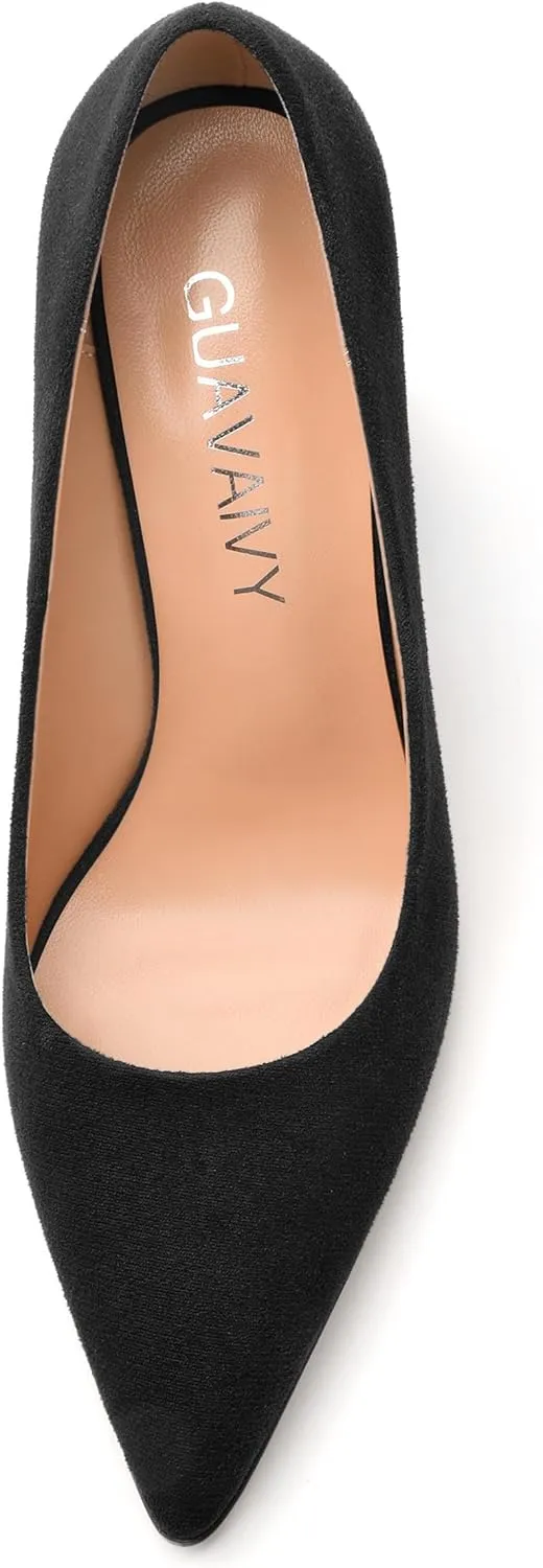 Women's Pumps, Pointed Closed Toe Chunky High Heels, Fashion Solid High Heel Shoes for Women