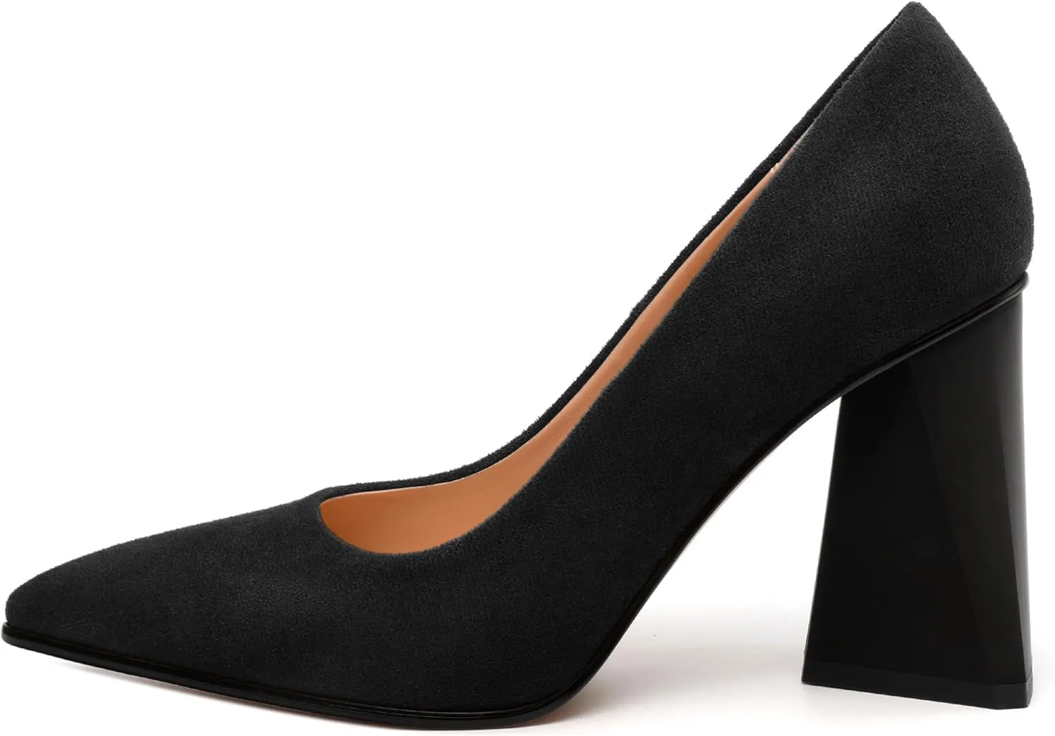 Women's Pumps, Pointed Closed Toe Chunky High Heels, Fashion Solid High Heel Shoes for Women