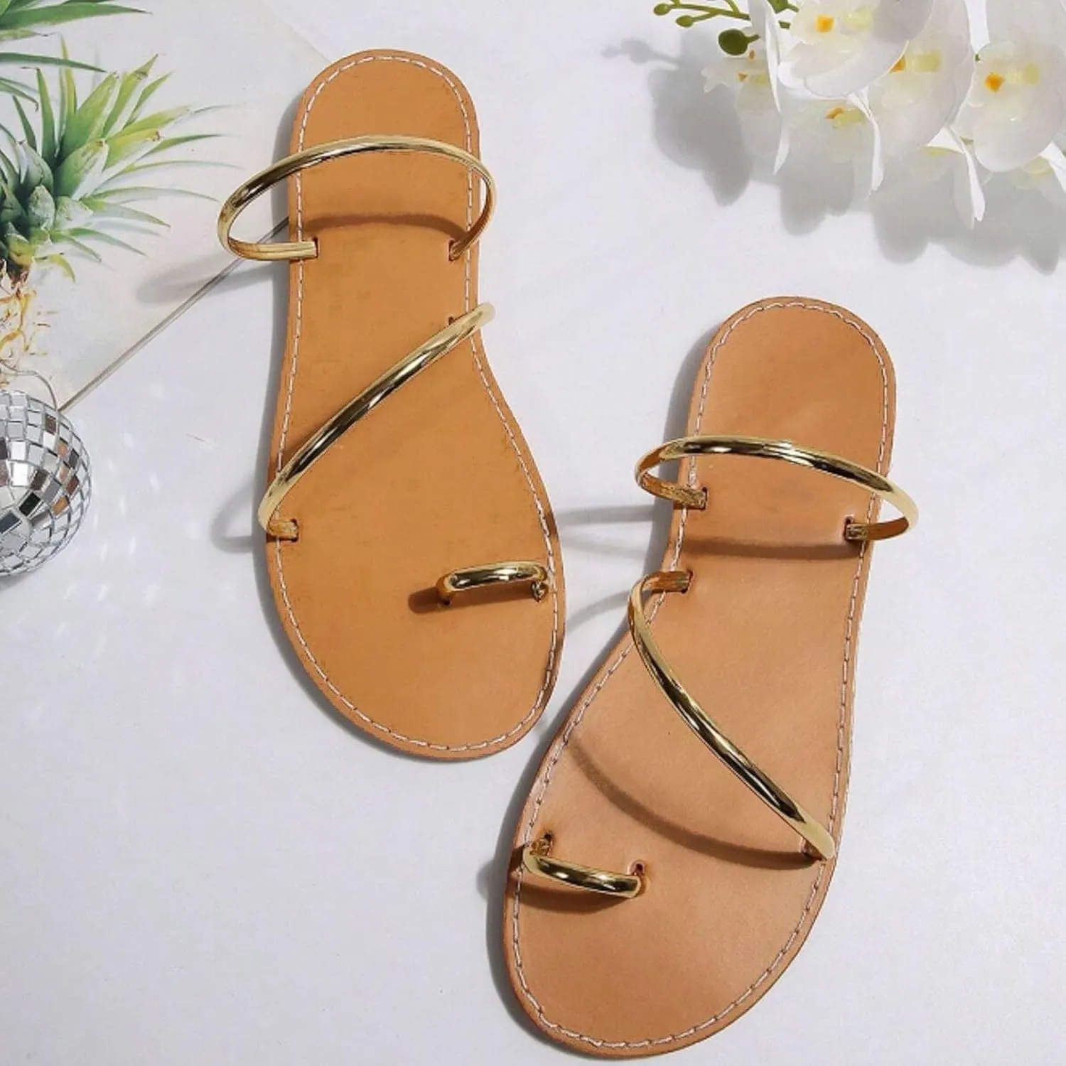 Women's Slide Sandals Wedges Shoes For Women Sandals With Arch Support Comfortable Women Flip Flops Dressy