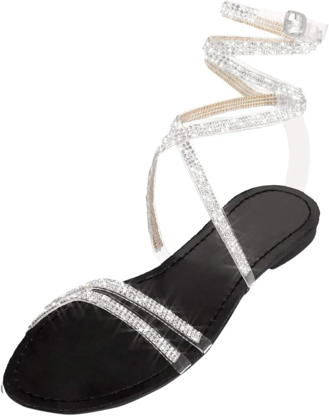 Women's Summer Fashion Flat Sandals Comfortable Ankle Strap Outdoor Walking Shoes Comfort Orthotic Sandals