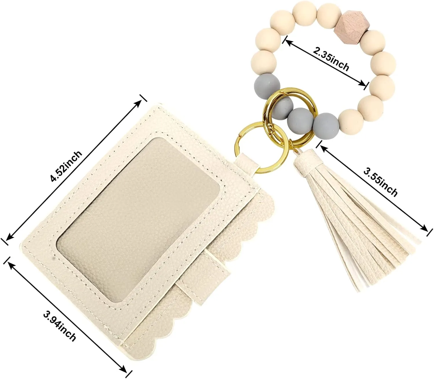 Wristlet Keychain for Women Silicone Key Ring Bracelet Wristlet Wallet Bracelet Keychain Card Holder Keyring